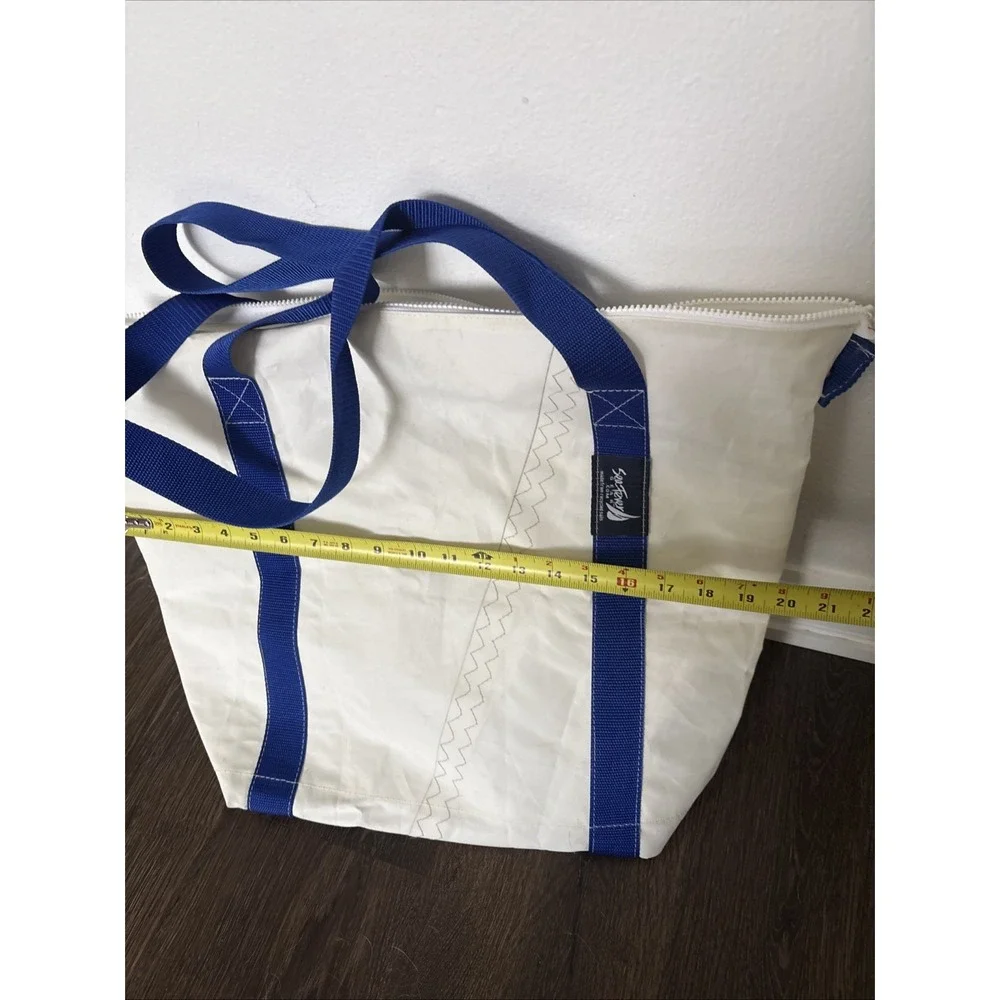 Sea Fever Gear Recycled Sailcloth Tote Bag Cape Cod Nautical Sailing Beach MINT